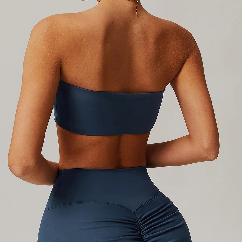 Underwire Bra Padded - เสื้อชั้นในกีฬาแบบไร้ตะเข็บสำหรับผู้หญิง ทรงทูปท็อป ออกกำลังกาย ฟิตเนส บราดันทรง มีฟองน้ำเสริม