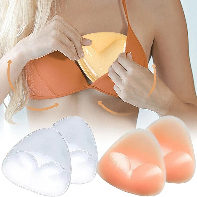 แผ่นเสริมหน้าอกซิลิโคนสำหรับชุ - Push Up Bra Silicone บทวิจารณ์และราคา