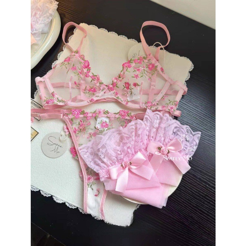 ชุดชั้นในบราลูกไม้ซีทรูลายดอกไ - Sheer Bra Lace บทวิจารณ์และราคา