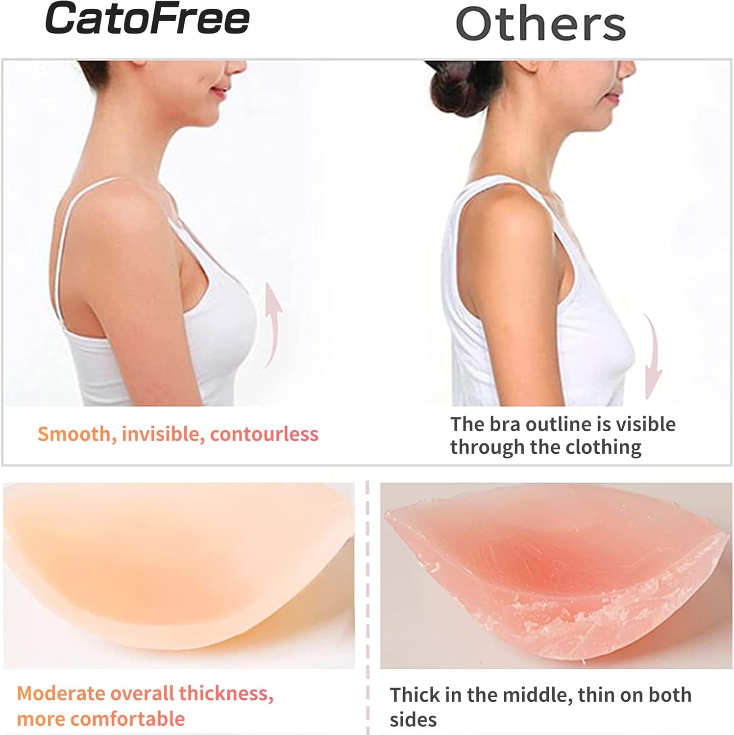 บราซิลิโคนแบบไร้สาย ยกทรงแบบดั - Push Up Bra Silicone บทวิจารณ์และราคา